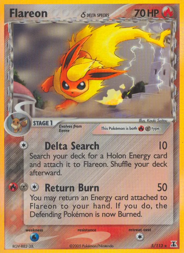 Flareon δ - Delta Species Pokemon Card
