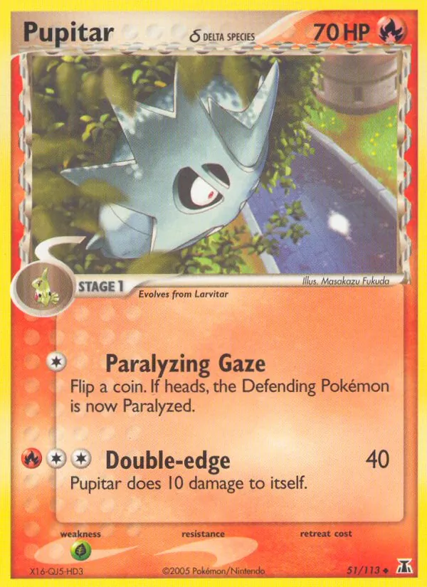 Pupitar δ - Delta Species Pokemon Card
