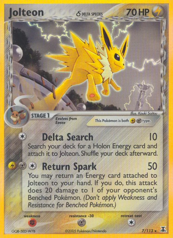 Jolteon δ - Delta Species Pokemon Card