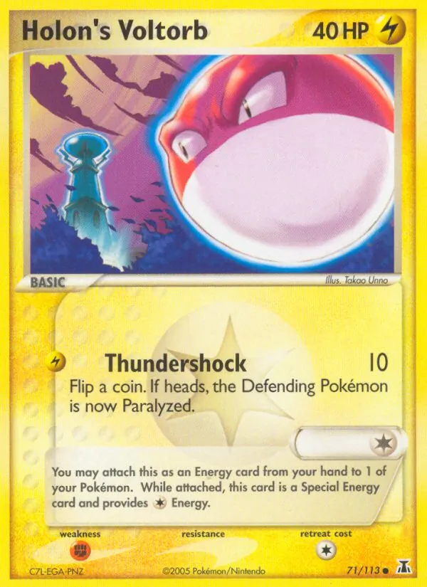 Holon's Voltorb - Delta Species Pokemon Card