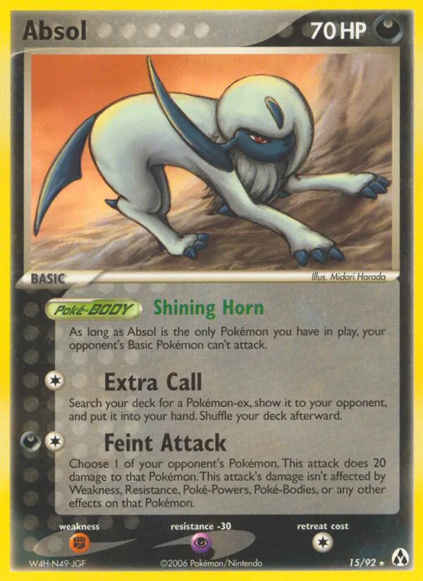 Absol - Legend Maker Pokemon Card