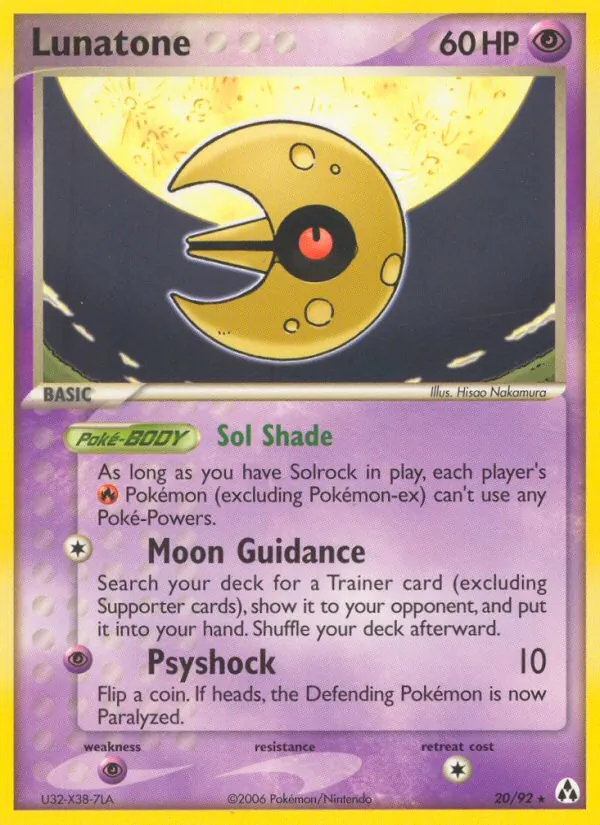 Lunatone - Legend Maker Pokemon Card