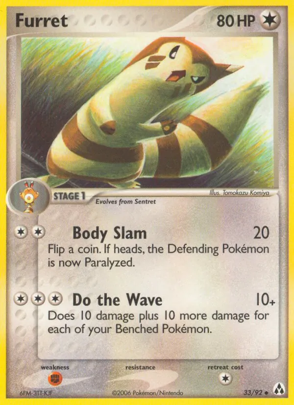 Furret - Legend Maker Pokemon Card