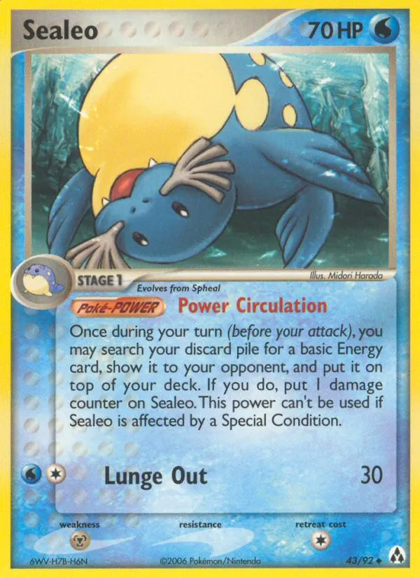 Sealeo - Legend Maker Pokemon Card