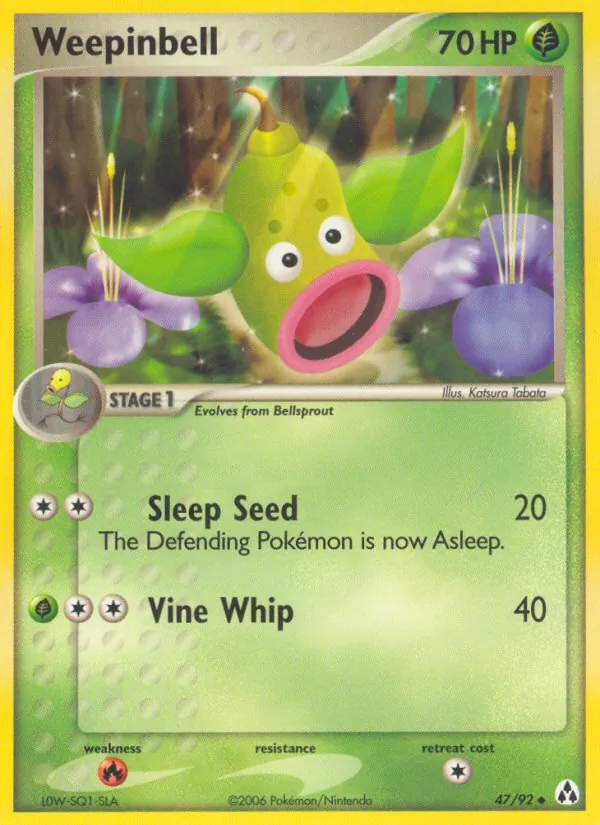 Weepinbell - Legend Maker Pokemon Card