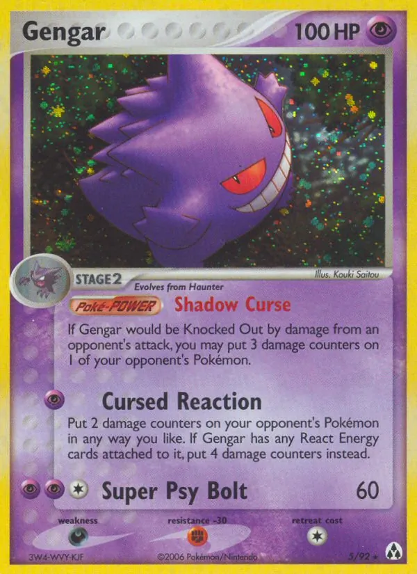 Gengar - Legend Maker Pokemon Card
