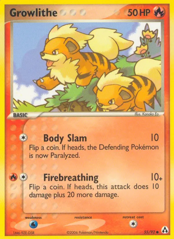 Growlithe - Legend Maker Pokemon Card