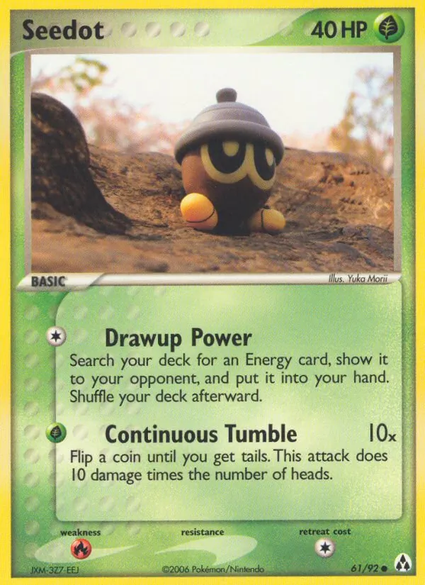 Seedot - Legend Maker Pokemon Card