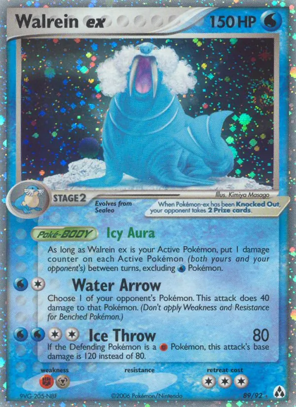 Walrein ex - Legend Maker Pokemon Card