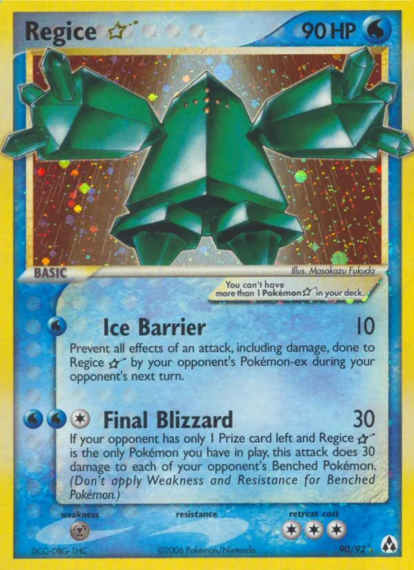 Regice Star - Legend Maker Pokemon Card