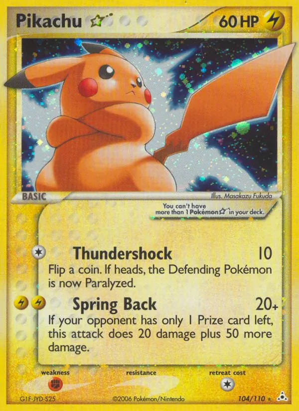 Pikachu Star - Holon Phantoms Pokemon Card