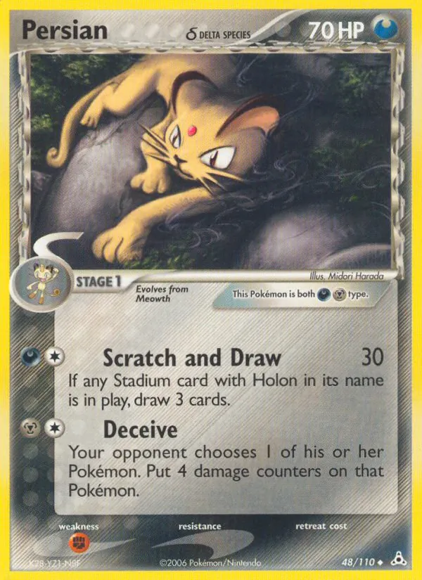 Persian δ - Holon Phantoms Pokemon Card
