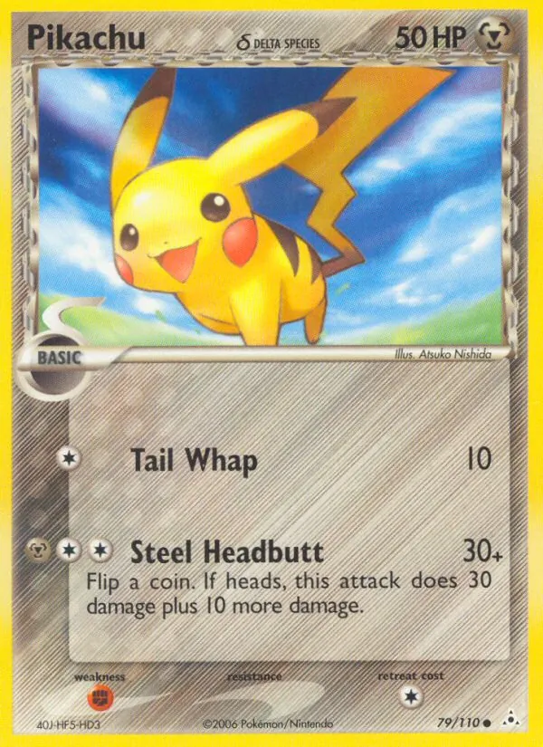 Pikachu δ - Holon Phantoms Pokemon Card