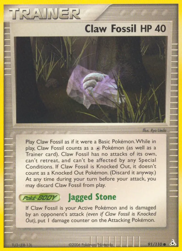 Claw Fossil - Holon Phantoms Pokemon Card