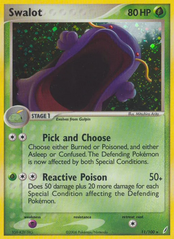 Swalot - Crystal Guardians Pokemon Card