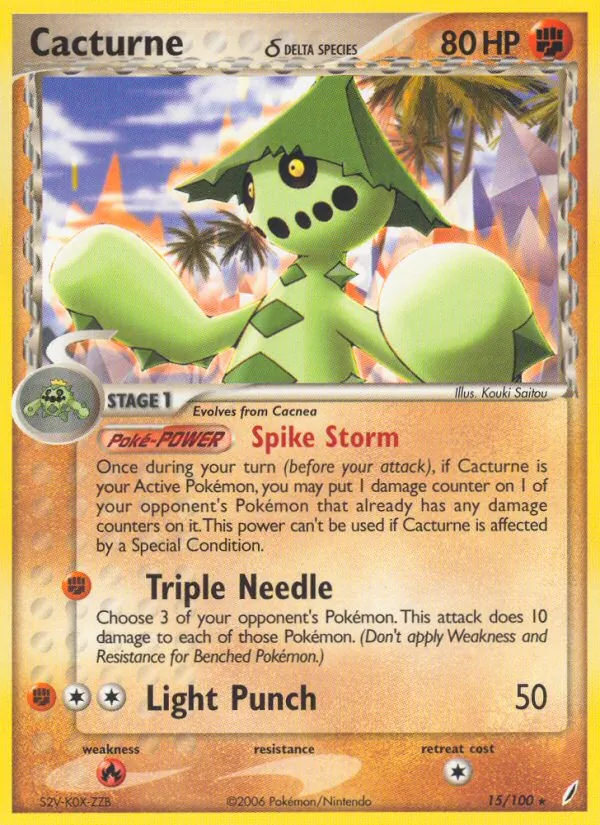 Cacturne δ - Crystal Guardians Pokemon Card
