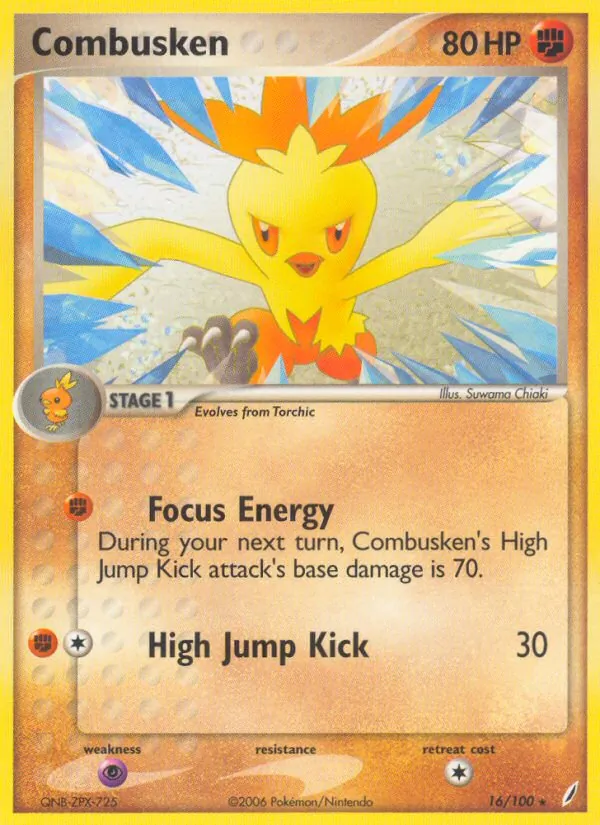 Combusken - Crystal Guardians Pokemon Card
