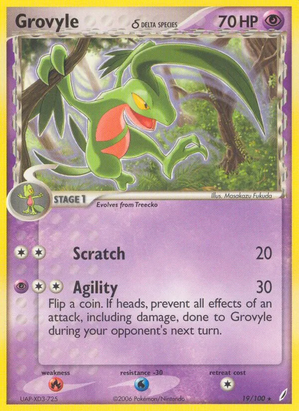 Grovyle δ - Crystal Guardians Pokemon Card