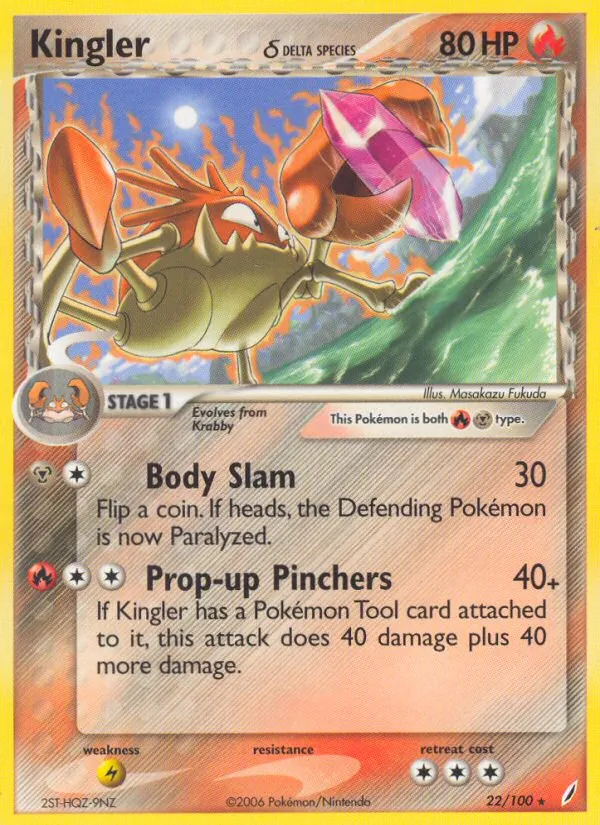 Kingler δ - Crystal Guardians Pokemon Card