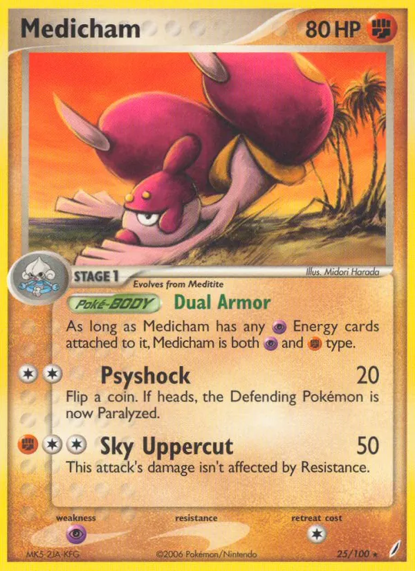 Medicham - Crystal Guardians Pokemon Card