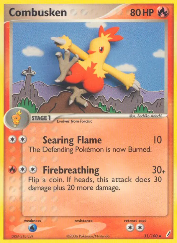 Combusken - Crystal Guardians Pokemon Card
