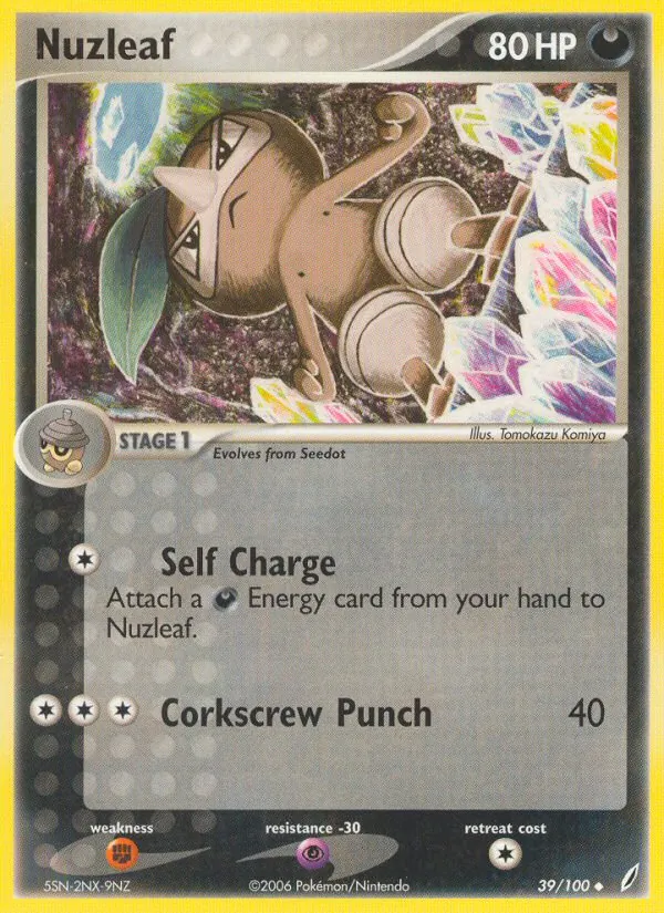Nuzleaf - Crystal Guardians Pokemon Card