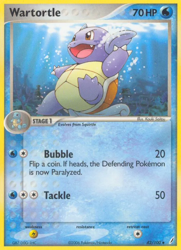 Wartortle - Crystal Guardians Pokemon Card