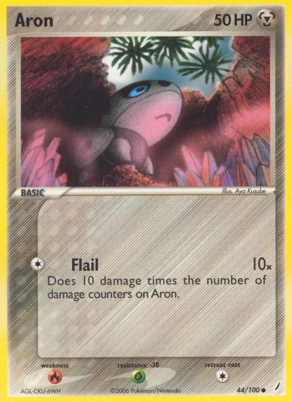 Aron - Crystal Guardians Pokemon Card