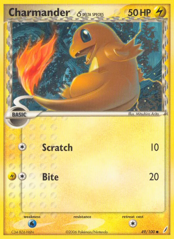 Charmander δ - Crystal Guardians Pokemon Card