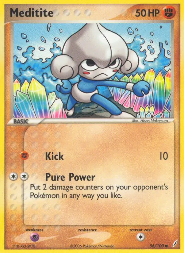 Meditite - Crystal Guardians Pokemon Card