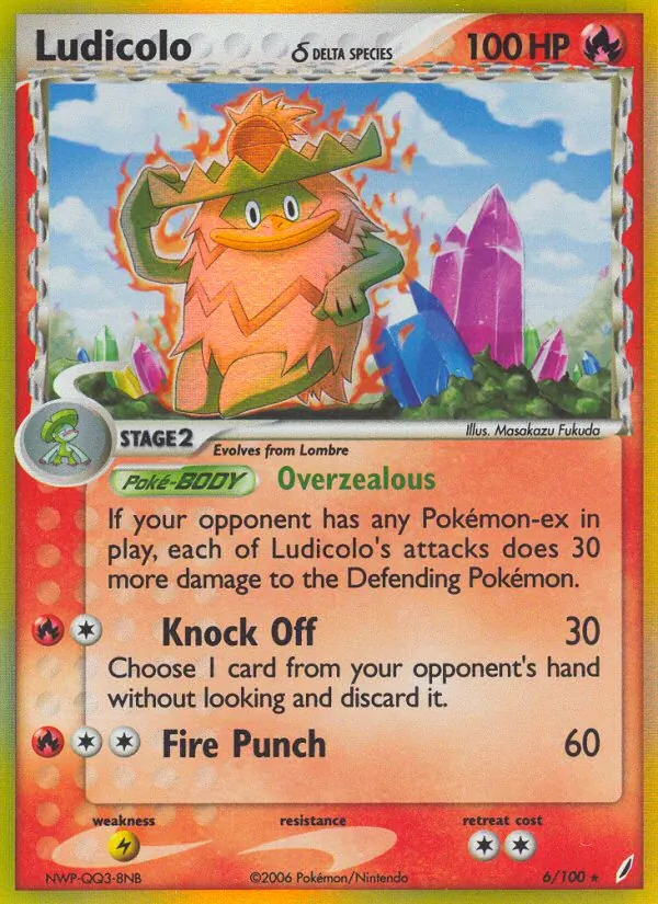 Ludicolo δ - Crystal Guardians Pokemon Card