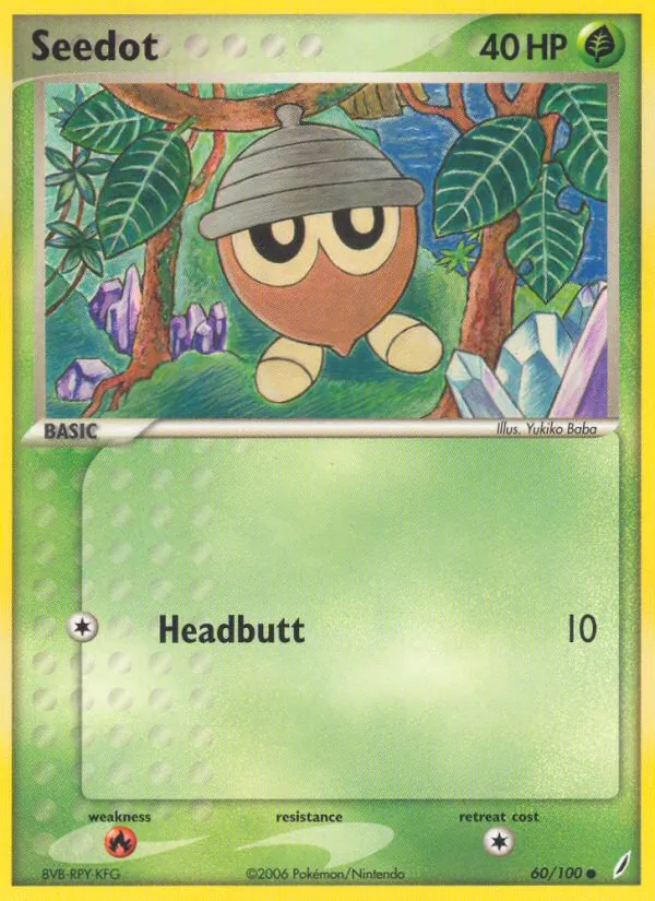 Seedot - Crystal Guardians Pokemon Card