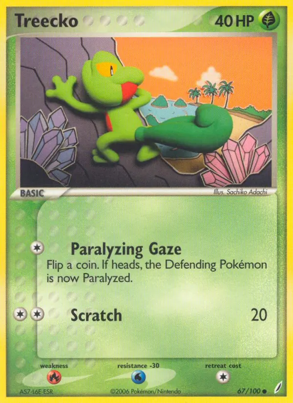 Treecko - Crystal Guardians Pokemon Card