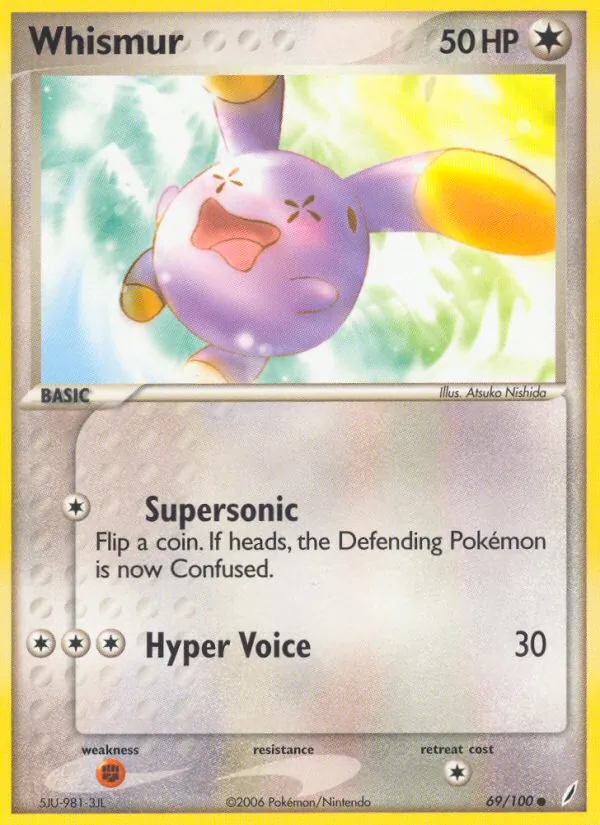 Whismur - Crystal Guardians Pokemon Card