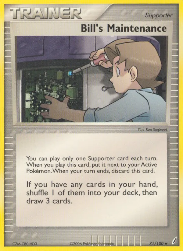 Bill's Maintenance - Crystal Guardians Pokemon Card