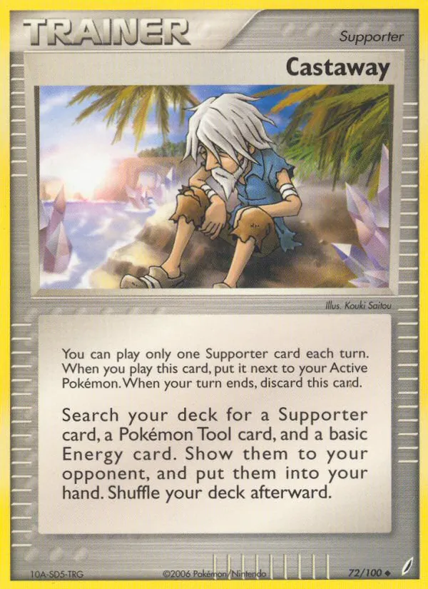 Castaway - Crystal Guardians Pokemon Card