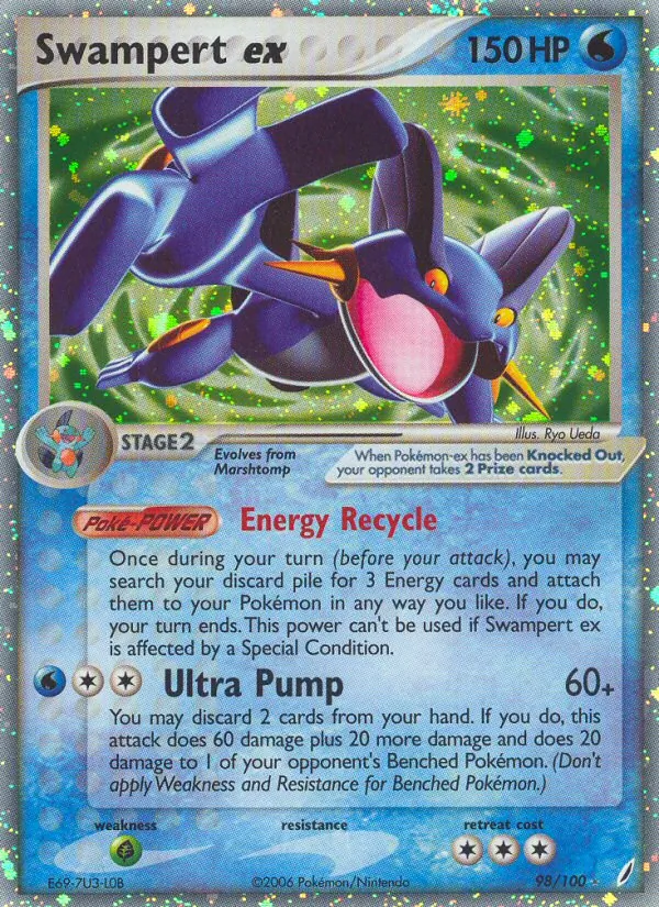 Swampert ex - Crystal Guardians Pokemon Card