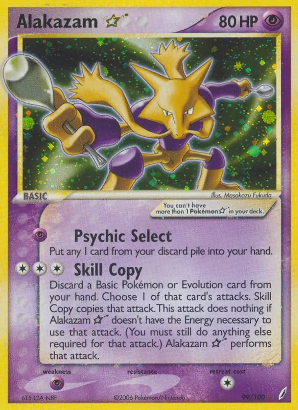 Alakazam Star - Crystal Guardians Pokemon Card