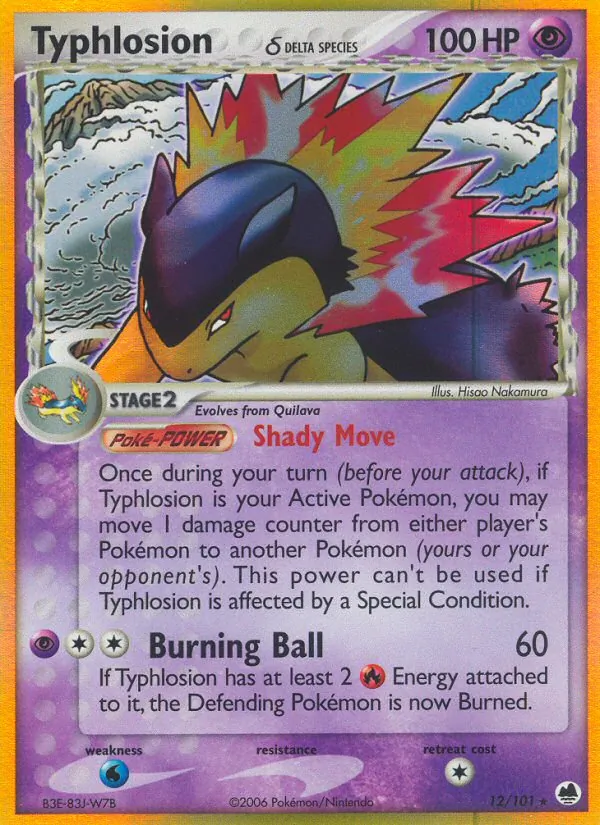 Typhlosion δ - Dragon Frontiers Pokemon Card