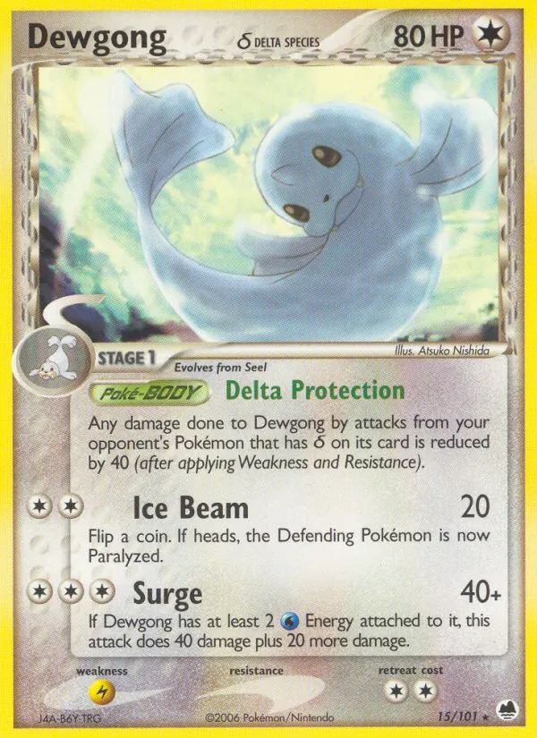 Dewgong δ - Dragon Frontiers Pokemon Card