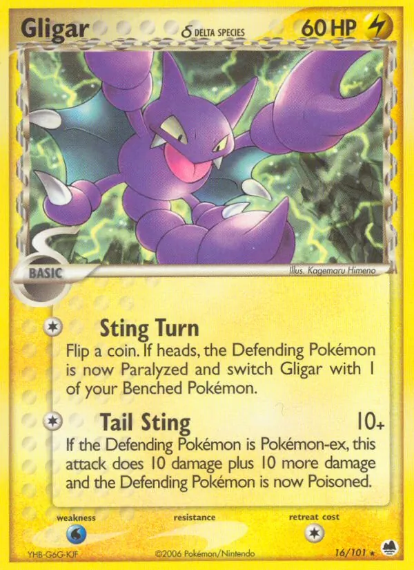 Gligar δ - Dragon Frontiers Pokemon Card