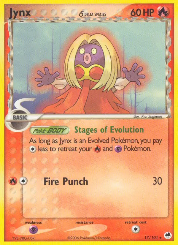 Jynx δ - Dragon Frontiers Pokemon Card