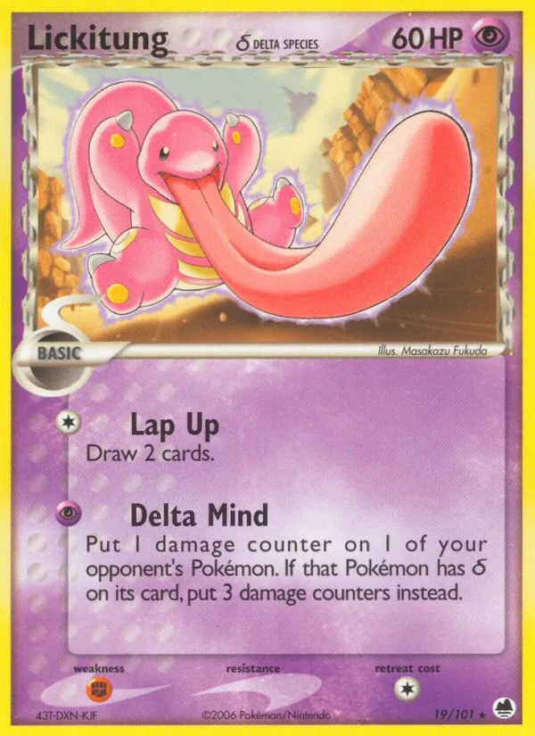 Lickitung δ - Dragon Frontiers Pokemon Card