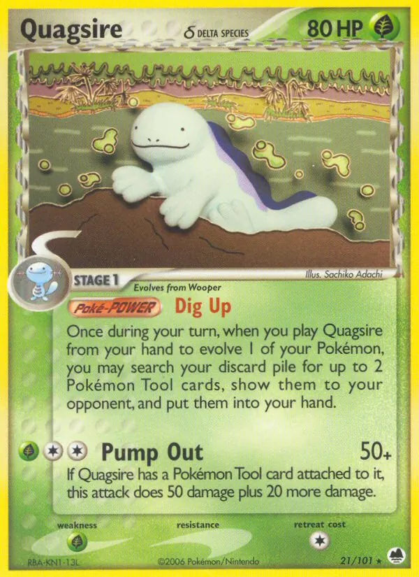 Quagsire δ - Dragon Frontiers Pokemon Card