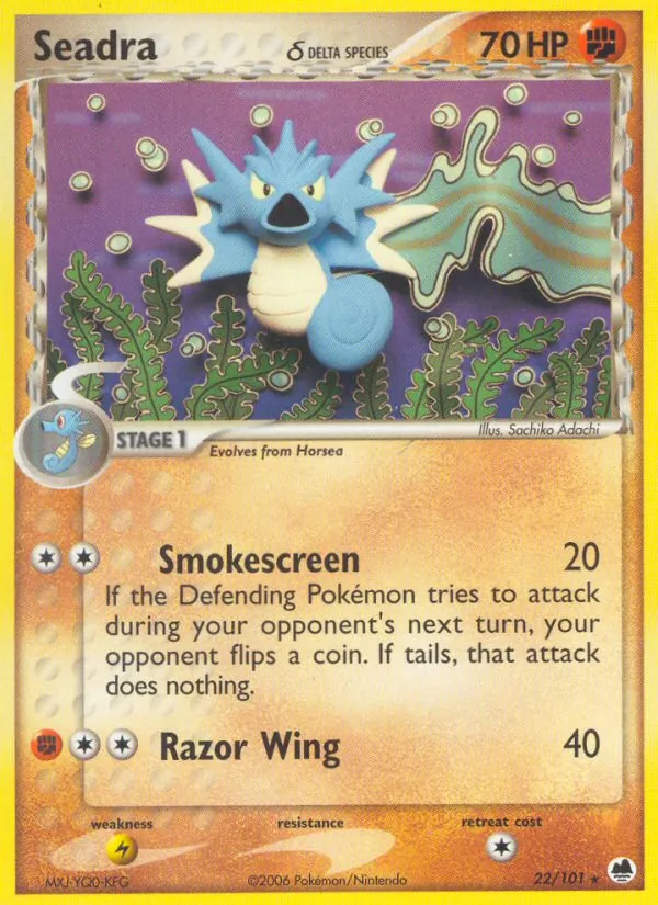Seadra δ - Dragon Frontiers Pokemon Card