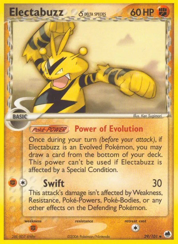 Electabuzz δ - Dragon Frontiers Pokemon Card