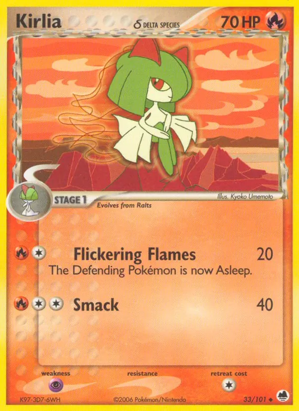 Kirlia δ - Dragon Frontiers Pokemon Card