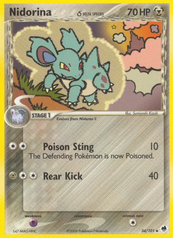 Nidorina δ - Dragon Frontiers Pokemon Card