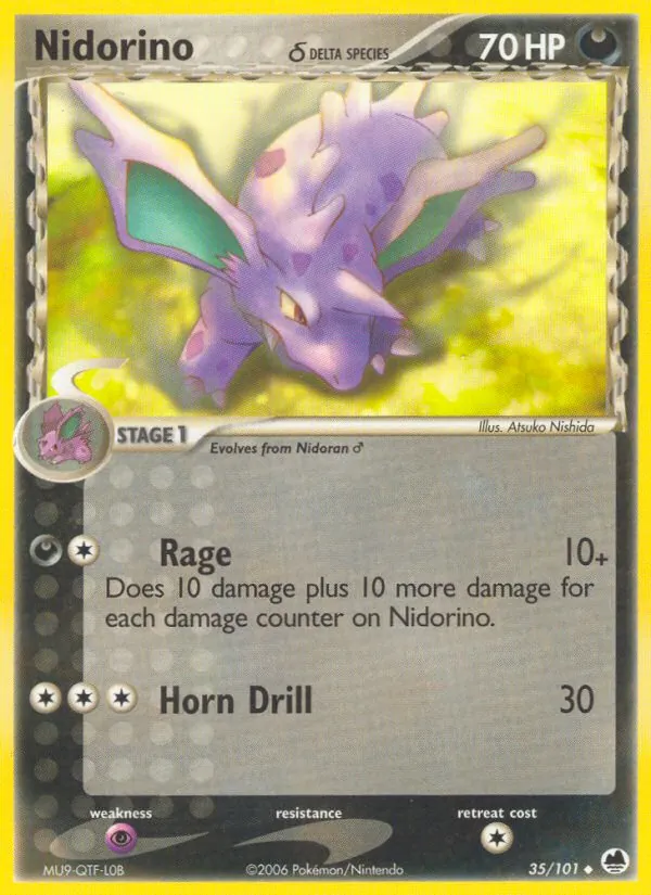 Nidorino δ - Dragon Frontiers Pokemon Card