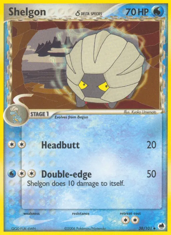 Shelgon δ - Dragon Frontiers Pokemon Card